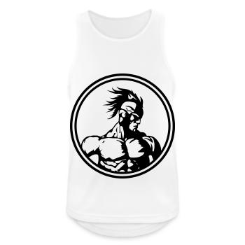 Gladiator Muscles Spartan Gym - Débardeur respirant Homme - blanc - Devant - Nick (188cm)