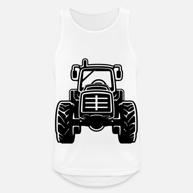 Traktor Bauer Farmer Symbol - Männer Tank Top atmungsaktiv - Weiß
