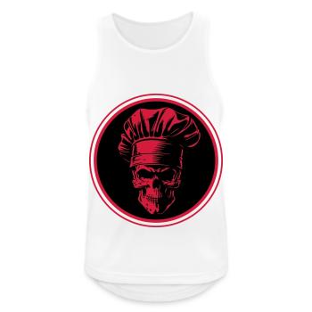 Chef Skull Chef - Débardeur respirant Homme - blanc - Devant - Nick (188cm)
