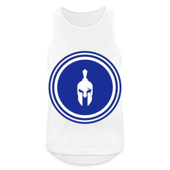 Spartaner Helm - Männer Tank Top atmungsaktiv - Weiß - Vorne - Nick (188cm)