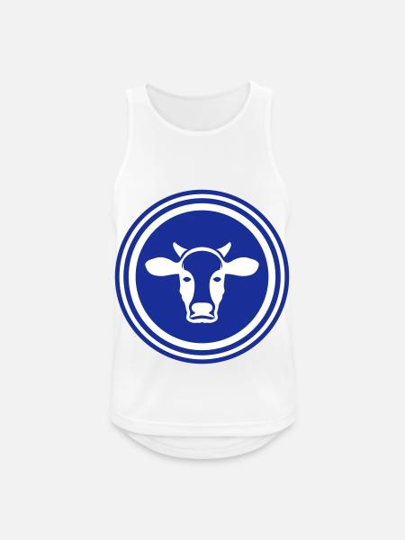Cow Head Symbol - Men's Breathable Tank Top - white
