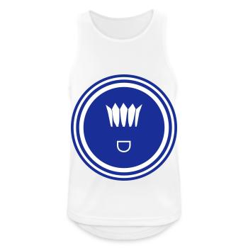 Symbole de badminton - Débardeur respirant Homme - blanc - Devant - Nick (188cm)