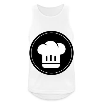 Chapeau de chef Chef - Débardeur respirant Homme - blanc - Devant - Nick (188cm)