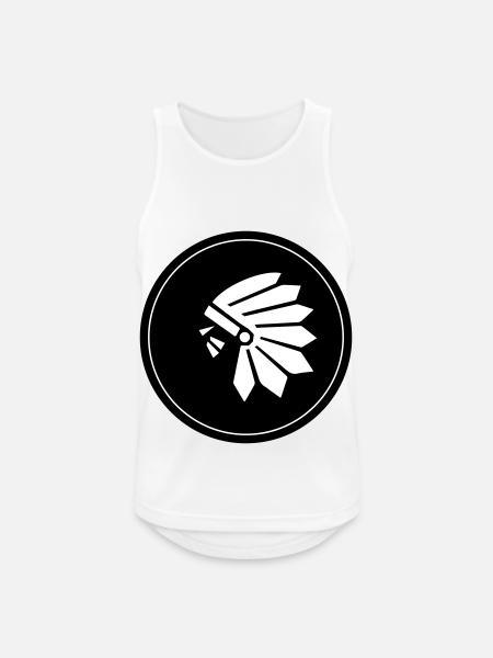 Native American head symbol - Men's Breathable Tank Top - white
