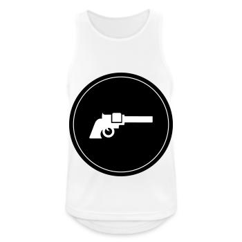 waffe symbol pistole - Männer Tank Top atmungsaktiv - Weiß - Vorne - Nick (188cm)