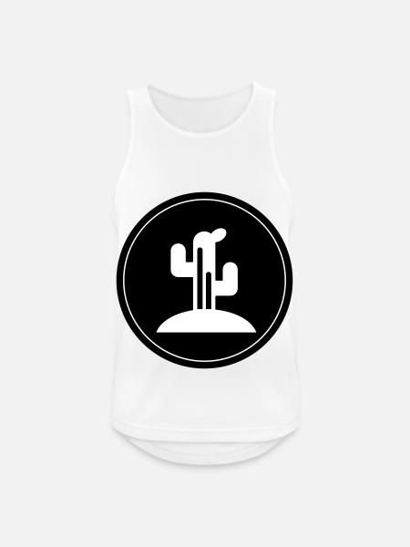 Cactus plant - Men's Breathable Tank Top - white