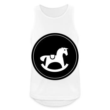 Rocking Horse Toy Baby - Men's Breathable Tank Top - white - Front - Nick (188cm)
