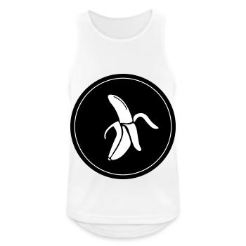 Banane Icon - Männer Tank Top atmungsaktiv - Weiß - Vorne - Nick (188cm)