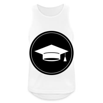 Student Abschluss - Männer Tank Top atmungsaktiv - Weiß - Vorne - Nick (188cm)
