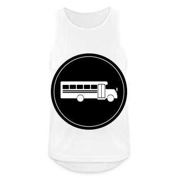 Schule Schulbus - Männer Tank Top atmungsaktiv - Weiß - Vorne - Nick (188cm)