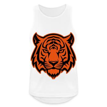 Tiger Head Wilderness Silhouette - Men's Breathable Tank Top - white - Front - Nick (188cm)