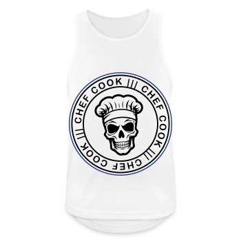 Chef Skull Chef - Débardeur respirant Homme - blanc - Devant - Nick (188cm)