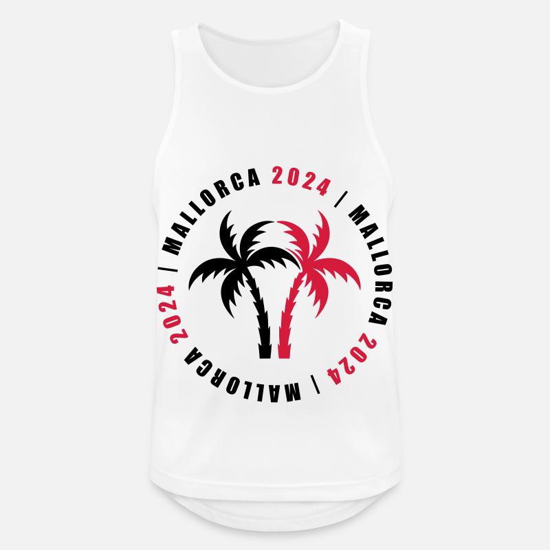 Mallorca 2024 Urlaub - Männer Tank Top atmungsaktiv - Weiß