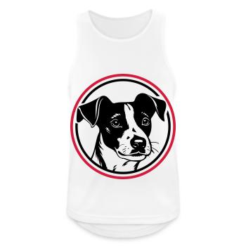 Jack Russel Terrier Hund Kopf - Männer Tank Top atmungsaktiv - Weiß - Vorne - Nick (188cm)