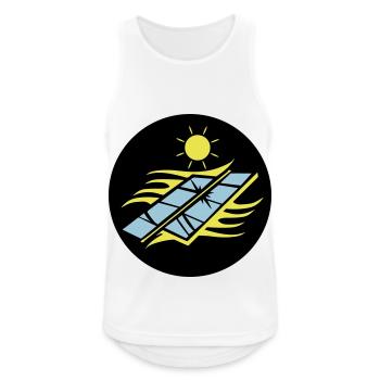 Photovoltaik Solar Energie - Männer Tank Top atmungsaktiv - Weiß - Vorne - Nick (188cm)