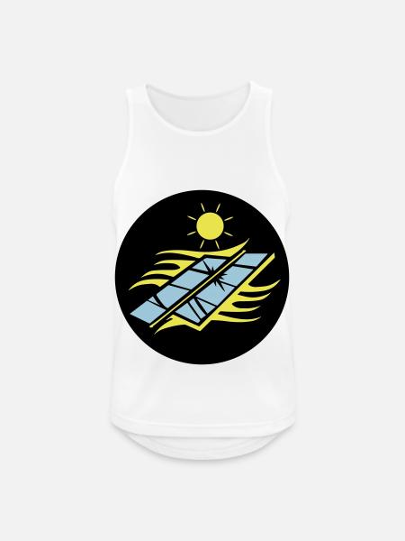 Photovoltaik Solar Energie - Männer Tank Top atmungsaktiv - Weiß