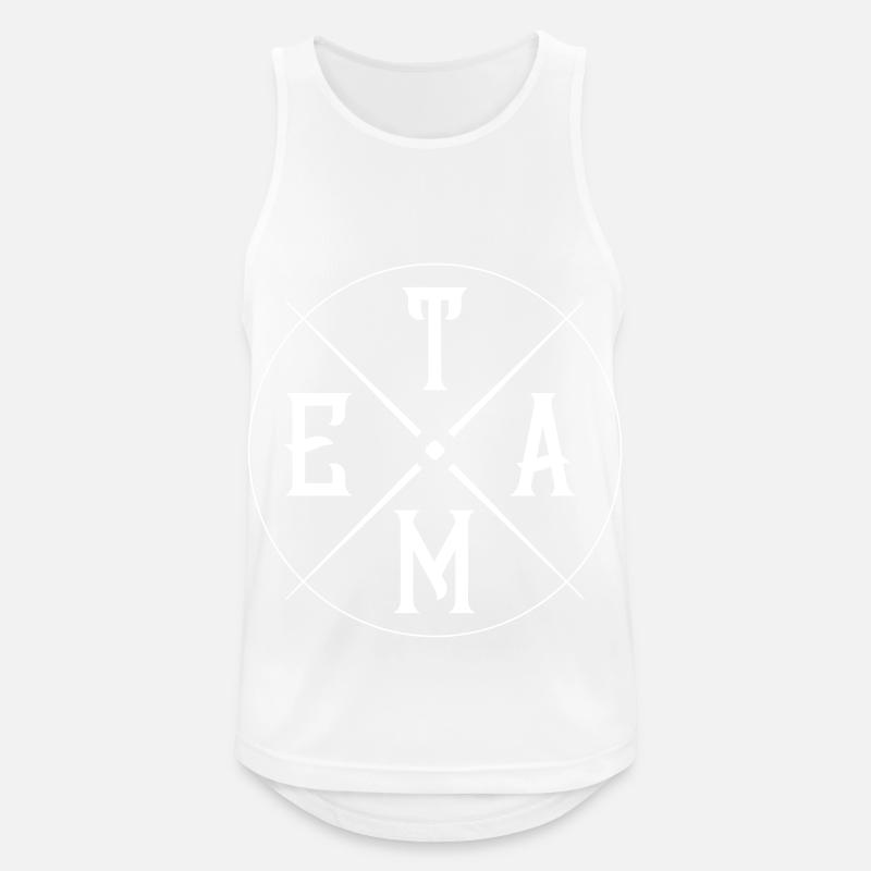Team Circle - Men's Breathable Tank Top - white