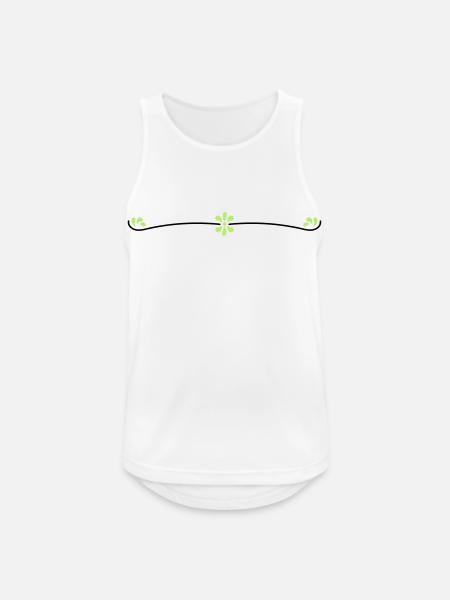 Blumenranke - Männer Tank Top atmungsaktiv - Weiß