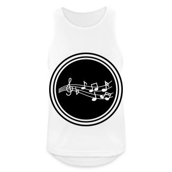 Musiknoten zeichen - Männer Tank Top atmungsaktiv - Weiß - Vorne - Nick (188cm)