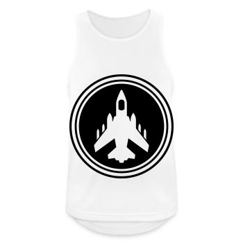 Airplane jet symbol - Men's Breathable Tank Top - white - Front - Nick (188cm)
