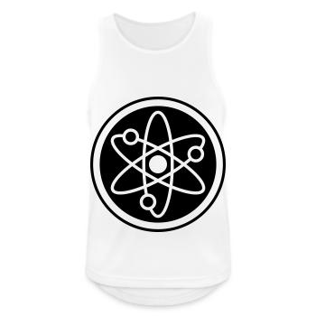 Atom icon - Men's Breathable Tank Top - white - Front - Nick (188cm)