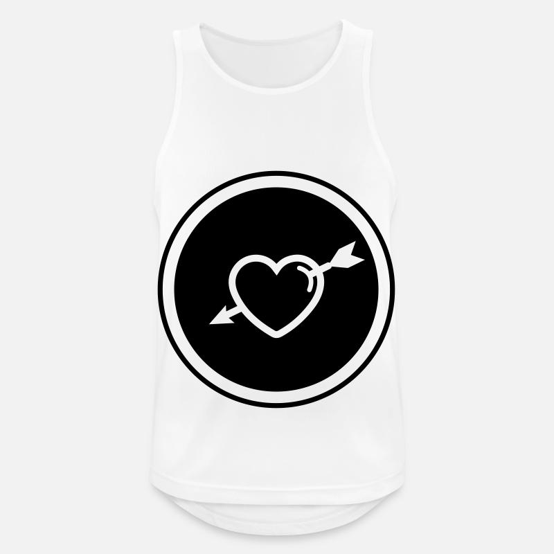 Herz symbol pfeil - Männer Tank Top atmungsaktiv - Weiß