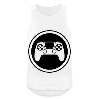 Gamepad Symbol Controller - Männer Tank Top atmungsaktiv - Weiß - Vorne - Nick (188cm)