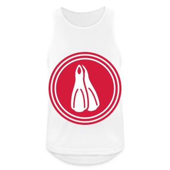 Diving Fins Diver silhouette - Men's Breathable Tank Top - white - Front - Nick (188cm)