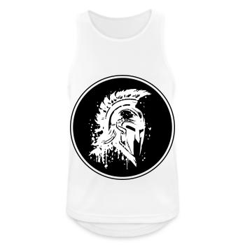 Spartaner Helm Gladiator Symbol - Männer Tank Top atmungsaktiv - Weiß - Vorne - Nick (188cm)