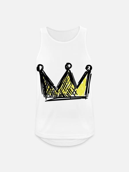 Crown Drawing Sketch - Men's Breathable Tank Top - white