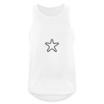Seestern - Männer Tank Top atmungsaktiv - Weiß - Vorne - Nick (188cm)