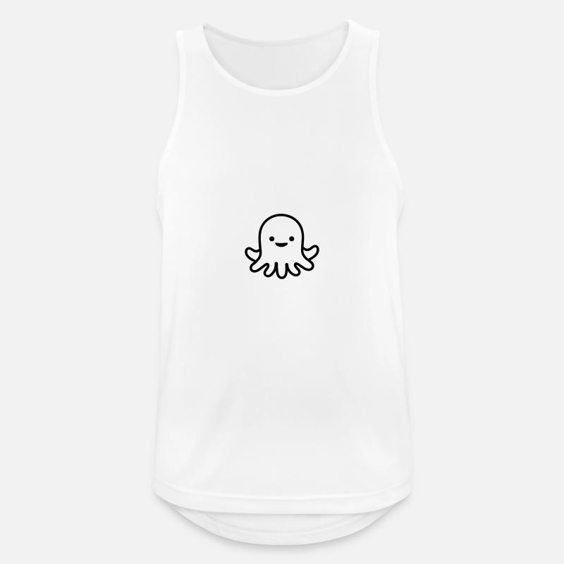 Octopus - Men's Breathable Tank Top - white