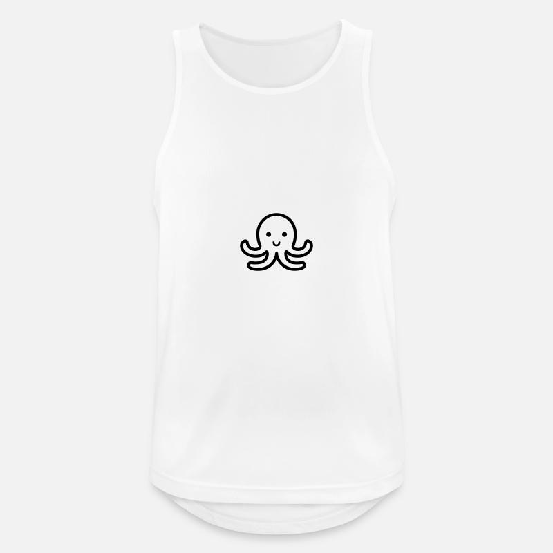 Octopus - Men's Breathable Tank Top - white