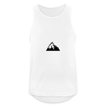 Berg - Männer Tank Top atmungsaktiv - Weiß - Vorne - Nick (188cm)