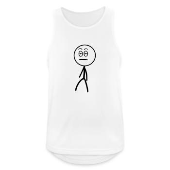Annoyed Stickman - Men's Breathable Tank Top - white - Front - Nick (188cm)