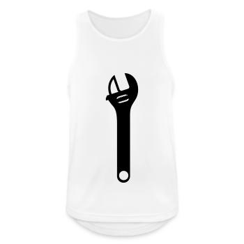 Wrench Icon - Men's Breathable Tank Top - white - Front - Nick (188cm)