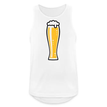 Wheat Beer Glass (Weiss Beer / Beer Drinker / 2C) - Men's Breathable Tank Top - white - Front - Nick (188cm)