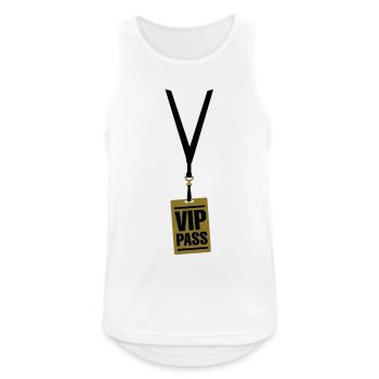 VIP Pass - Men's Breathable Tank Top - white - Front - Nick (188cm)