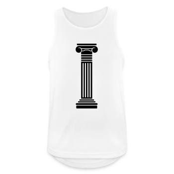 Griechische Säule - Männer Tank Top atmungsaktiv - Weiß - Vorne - Nick (188cm)