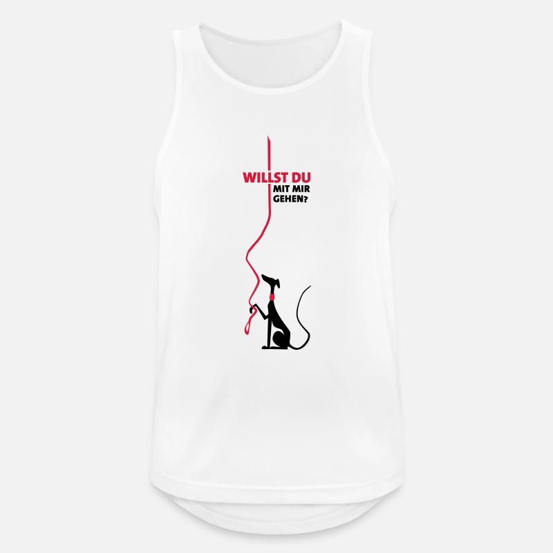 Willst Du - Männer Tank Top atmungsaktiv - Weiß