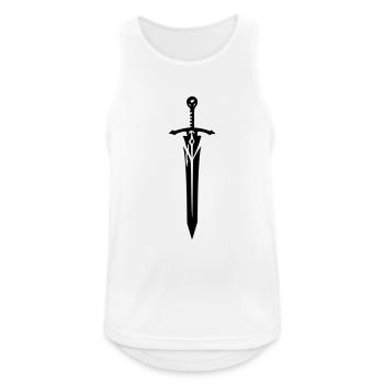 Schwert - Männer Tank Top atmungsaktiv - Weiß - Vorne - Nick (188cm)