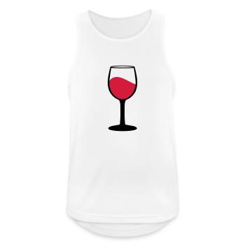 Weinglas, Wein - Männer Tank Top atmungsaktiv - Weiß - Vorne - Nick (188cm)