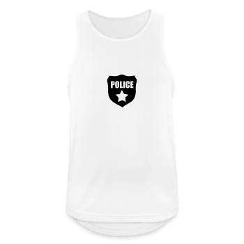 Police - Men's Breathable Tank Top - white - Front - Nick (188cm)