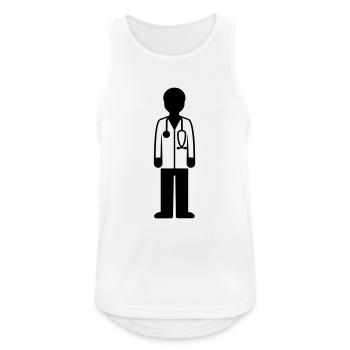 Doktor Arzt - Männer Tank Top atmungsaktiv - Weiß - Vorne - Nick (188cm)