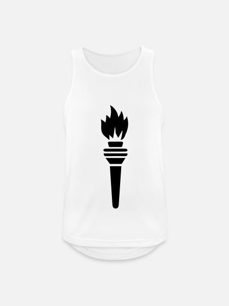 Flame Symbol - Men's Breathable Tank Top - white