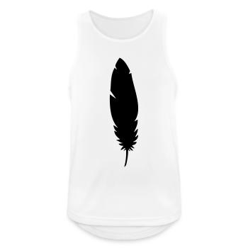feder  - Männer Tank Top atmungsaktiv - Weiß - Vorne - Nick (188cm)