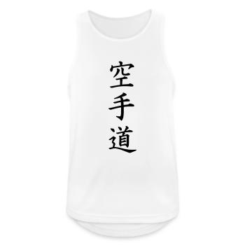 Karate - Männer Tank Top atmungsaktiv - Weiß - Vorne - Nick (188cm)