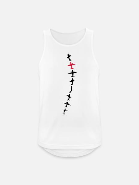 Pink White Aircraft - Men's Breathable Tank Top - white