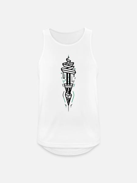 modernen Fackel - Männer Tank Top atmungsaktiv - Weiß