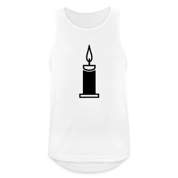 Candle - Men's Breathable Tank Top - white - Front - Nick (188cm)